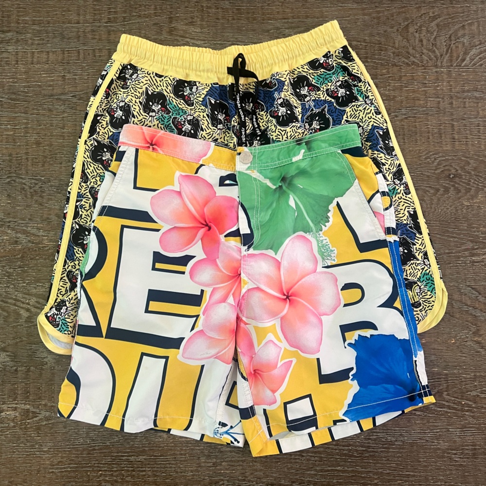 Vilebrequin Yellow and Blue Graphic Shorts
